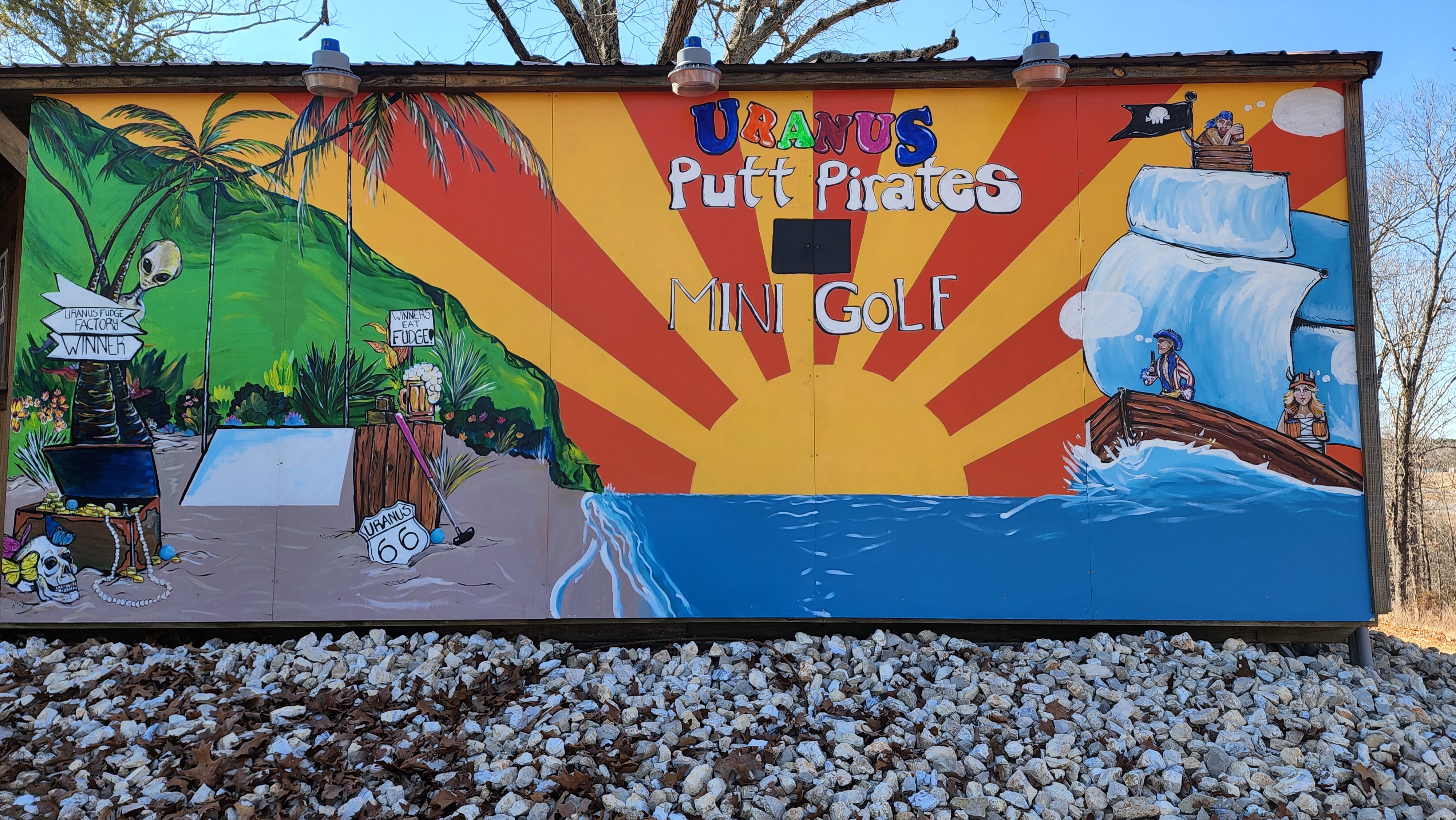 A Mural for the Putt Pirates Mini-golf at Uranus Fudge Factory in Uranus, Missouri