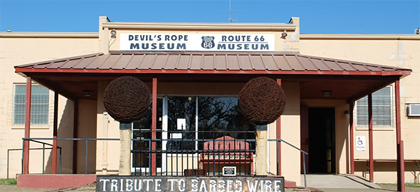 Exterior of the Devil's Rope Museum in McLean, Texas