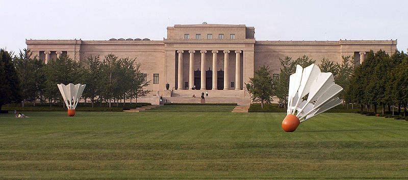 The world's largest shuttlecocks at the Nelson-Atkins Museum of Art in Kansas City