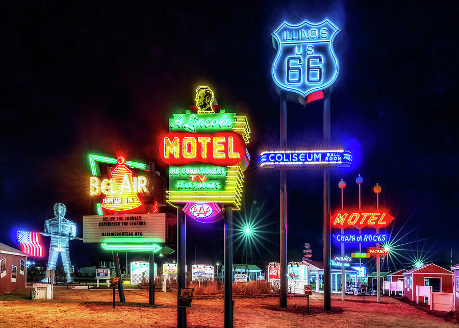 Route 66 Neon Park in St. Robert, Missouri