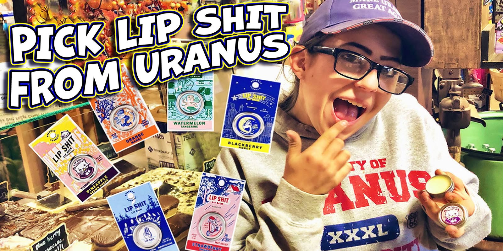 lip shit balm novelty uranus