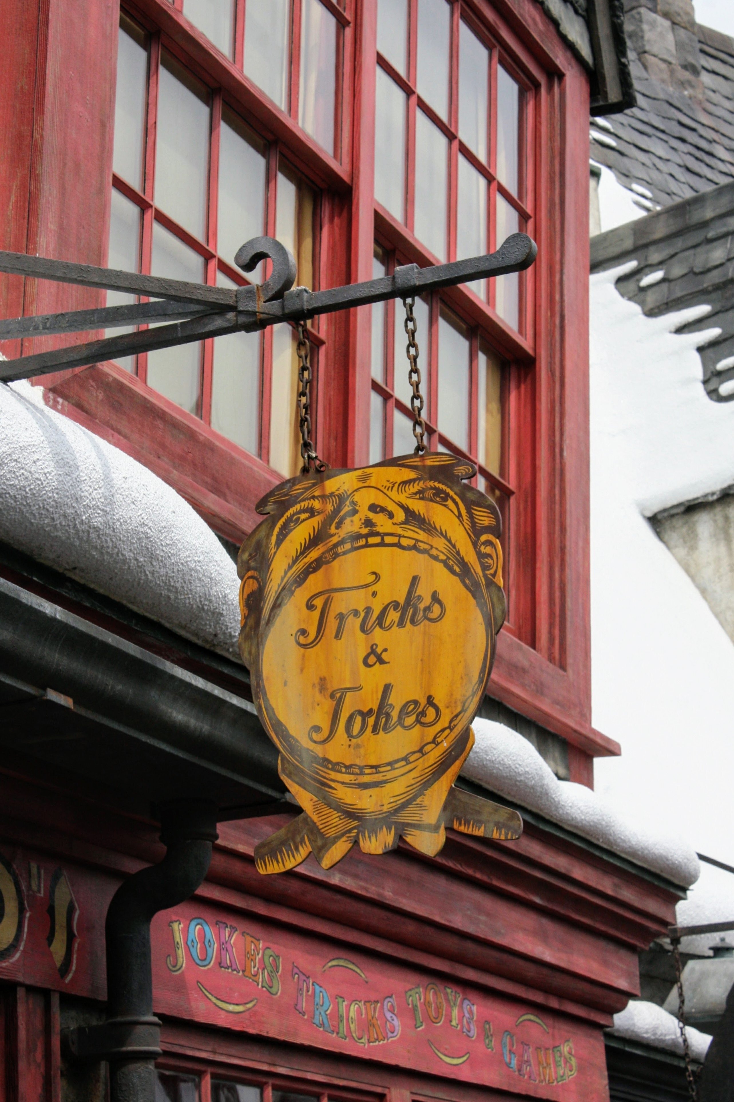 Tricks and Jokes sign