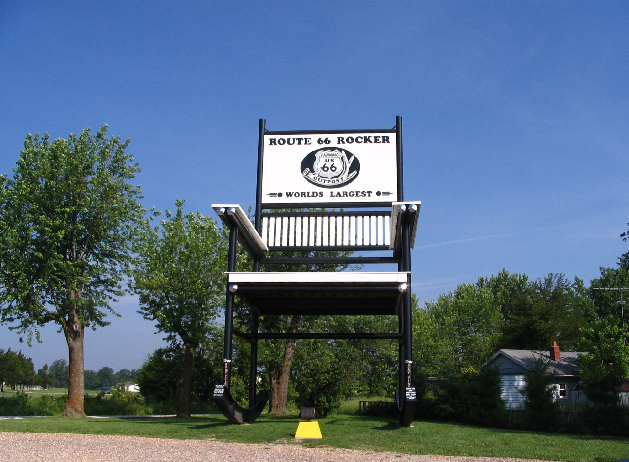 The (former) World's Largest Rocking Chair in Cuba, Missouri